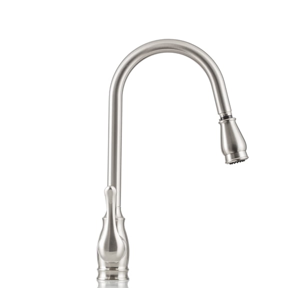 Strictly Sinks Pull Down Kitchen Faucet Brushed Nickel – Traditional Kitchen Faucet with 360° Swivel Spout, Spray & Stream Modes