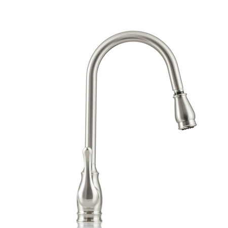 Strictly Sinks Pull Down Kitchen Faucet Brushed Nickel - Traditional Kitchen Faucet with 360° Swivel Spout Spray & Stream Modes