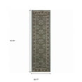 thumbnail image 4 of HomeRoots Navy Green Ivory And Yellow Oriental Power Loom Stain Resistant Runner Rug, 4 of 5