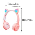thumbnail image 3 of Cat Ear Headphones for Kids & Adults, Wireless Bluetooth Cat Headphones Gaming Headset, Lightweight Portable Over Ear Headphones for Laptop/PC/Smartphone, 3 of 9