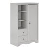 South Shore Angel Armoire with Drawers, Gray