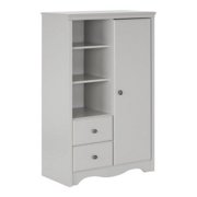 South Shore Angel Armoire with Drawers, Gray