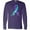 Purple, variant on Inktastic Suicide Prevention Ribbon with Blue and Purple Hearts Long Sleeve T-Shirt