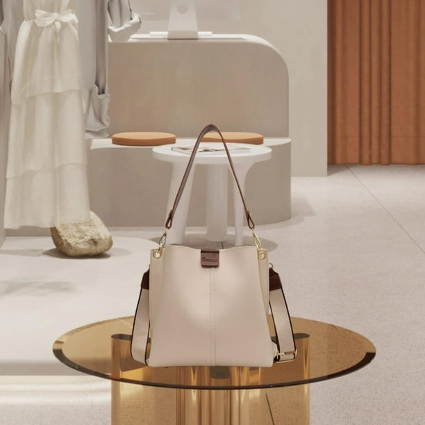 Bolso de hombro para mujer, bolso de mano para mujer, bolso de mano de moda para vacaciones, trabajo al aire libre Beige