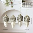 thumbnail image 3 of Adornos navideños, adornos navideños, regalos navideños, adornos para árbol de Navidad, 4 piezas, colgante de plástico para árbol de Navidad, bola decorativa para Navidad., 3 of 8
