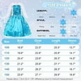 thumbnail image 3 of Benylion Girls Ice Costume Princess Snow Dress up Blue Dresses with Cosplay Accessories Crown Wand & Gloves for 5-6 Years, 3 of 11