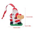 thumbnail image 4 of Inteprter Colgante de resina de árbol de Navidad de estilo de dibujos animados, adorno colgante con cuerda roja, decoración de ventana de pared de Kits de decoración para fiestas Papá Noel Inteprter HA010000-02, 4 of 6