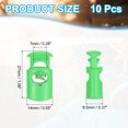 thumbnail image 2 of Uxcell Plastic Cord Lock, Single Hole Spring Toggle Stopper Adjustable Cord Stop Fastener End Neon Green, 2 of 6