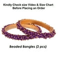 thumbnail image 5 of Efulgenz Beaded Bracelet Bangle Set Indian Wedding Party Bridal Bangle Set for Women Indian Bangle Set Fashion Costume Accessories Bollywood Jewelry, 5 of 7