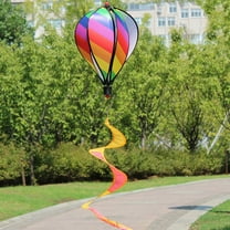 Masteelf 2 Pcs Hot Air Balloon Windmill Decors Rainbow Windsock outside Spinners