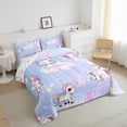thumbnail image 3 of Homewish Cartoon Unicorn 3 Pieces Queen Comforter Set for Preppy Child,Starry Sky Ultra Soft Bedding Sets,Dreamy Princess Bedding Comforter Set Breathable,Ultra Soft Home Decor,Reversible, 3 of 8