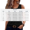 thumbnail image 4 of Rvasteizo Tank Tops for Women Solid Round Neck Button Front Sleeveless Light Summer Ladies Daily Basic Casual Camisole Blouse, 4 of 5