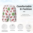 thumbnail image 6 of Picia Hand Drawn Watermelon pattern Mens Swim Trunks with Compression Liner Stretch Beach Shorts Quick Dry with Zipper Pockets No-Chafing Board Shorts-Small, 6 of 9