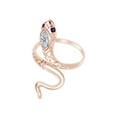thumbnail image 3 of AFFY Simulated Amethyst & CZ Snake Womens Band Ring 14k Rose Gold Over 925 Sterling Silver, 3 of 4