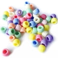 thumbnail image 3 of U8MO 200 Mixed Pastel Color Acrylic Barrel Pony Beads 9X6mm for Kids Craft Kandi, 3 of 5