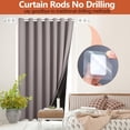 thumbnail image 2 of Curtain Rods No Drilling for Windows 32 to 48 Inch, 5/8 Inch Diameter Drapey Pole with No Drill Curtain Rod Brackets, Renter Friendly Cortineros Para Ventanas (White), 2 of 8