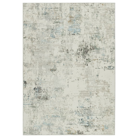 Vibe by Jaipur Living Jehan Abstract Gray/ Light Blue Runner Rug (2'6"X10')