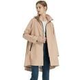 thumbnail image 2 of Orolay Women's Rain Waterproof Hooded Trench Coat Jacket Outdoor Windbreaker Lightweight Raincoat, 2 of 5