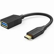 USB-C to USB 3.0 Female Adapter 0.5FT/0.15m, USB3.1 Gen1 Type C to Type A Adapter OTG Cord, USB to USB C Adapter Cable for MacBook Pro, Galaxy S22, S22 Ultra, Surface Go, Black