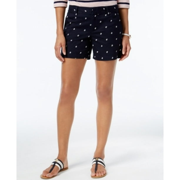 Tommy Hilfiger - Tommy Hilfiger NEW Blue Womens Size 14 Paisley Print Chino Shorts - Walmart.com