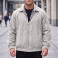 thumbnail image 2 of Men's Jackets Solid Color Lapel Zipper Casual Windbreaker 3 Pockets Jeans Jackets Trucker Coat, 2 of 5