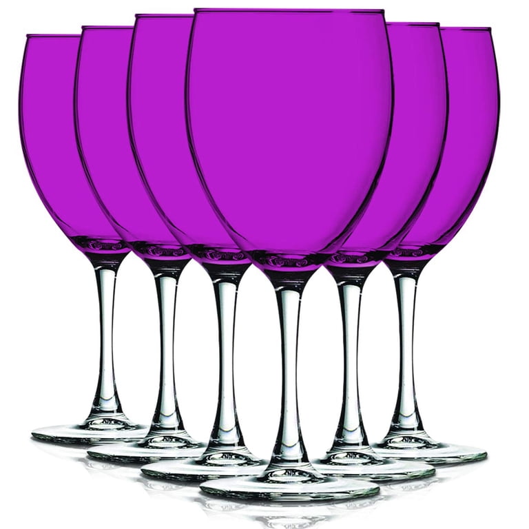 TableTop King 10 oz Wine Glasses, Stemmed Style, Nuance Top Accent, Pink,  Set of 6 - Walmart.com