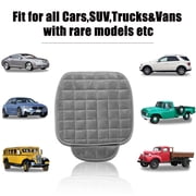 Unique Bargains 2pcs Front Vehicle Car Seat Cover Breathable Plush Pad Chair Cushion Universal Gray
