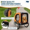 thumbnail image 4 of Yeshouse Remolque de bicicleta para perros medianos, portabicicletas plegable con enganche universal, resistente, 40 kg/88 lb, con funda para lluvia y bandera de seguridad, 4 of 8