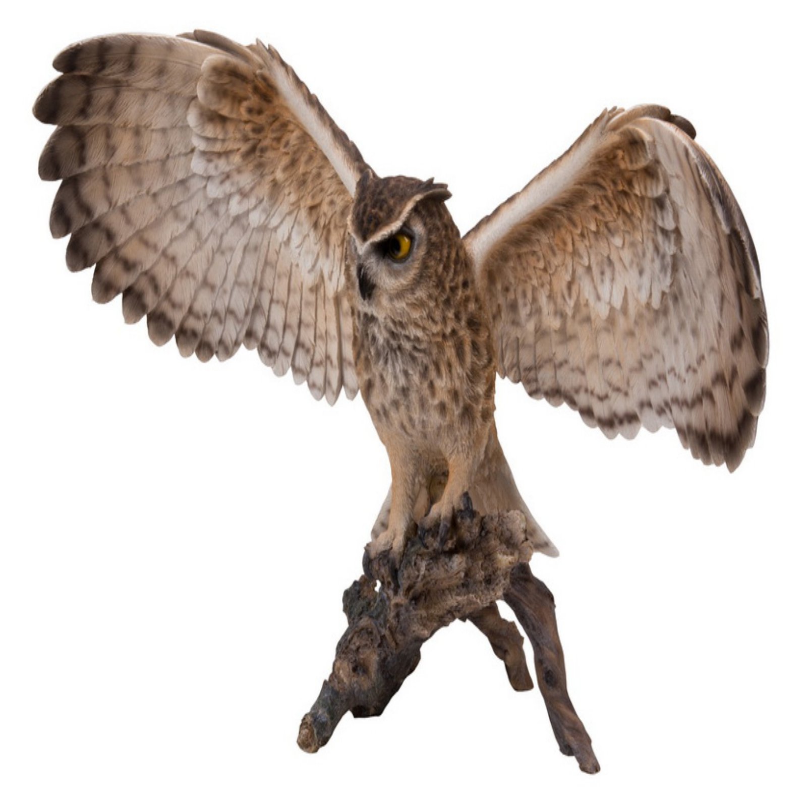 HI-LINE GIFT LTD. EAGLE OWL ON BRANCH W/WINGS OUT - image 5 of 5