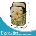 thumbnail image 7 of COEQINE Forearm Crutch Bag Cane Accesories Retro Sunflower Butterfly Elbow Crutch Storage Organizer, 2 Zippered Pockets, Lightweight, Hands-Free, for Adults & Seniors, 7 of 7