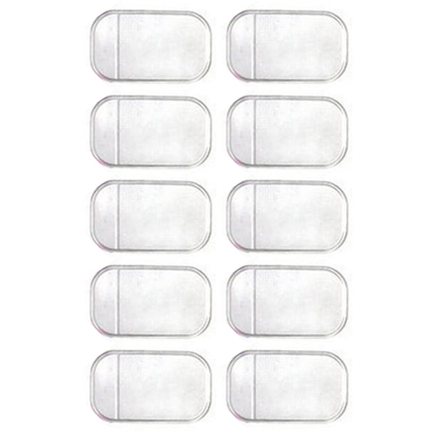 Naiovety Paquete de 10 alfombrillas antideslizantes, alfombrilla antideslizante exquisita para teléfono móvil, regalo, piezas prácticas para Artesanía Transparente