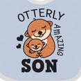 thumbnail image 4 of Inktastic Otterly Amazing Son with Mother and Child Otter Boys Baby Bib, 4 of 4