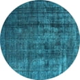 thumbnail image 1 of Ahgly Company Indoor Round Oriental Light Blue Industrial Area Rugs, 3' Round, 1 of 4