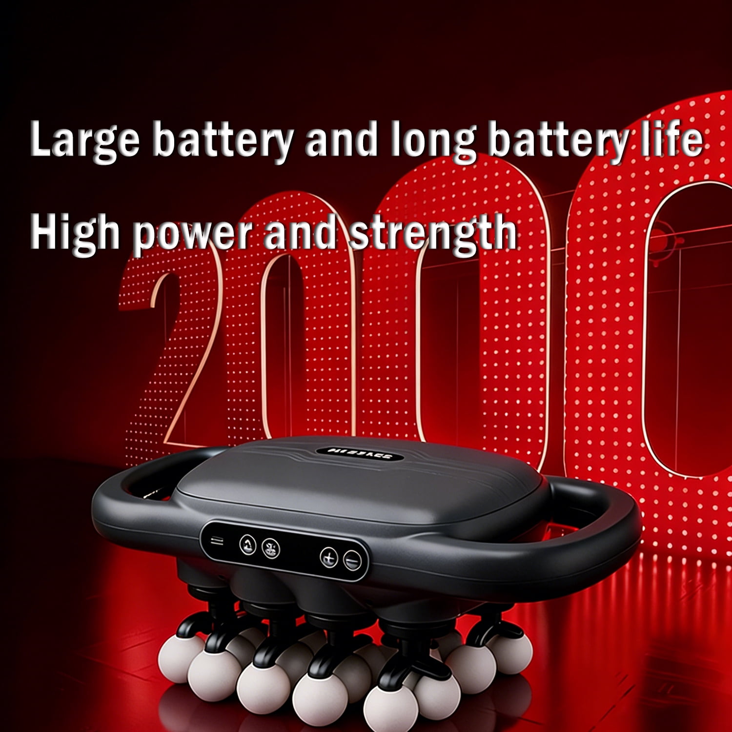 Welan 16 Head Massage Gun Set, Deep Tissue Percussion Massager, 1800mAh Electric Massage Tools with 9 Styles & Levels,Black