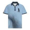 thumbnail image 5 of BiZtdJrK Mens Polos Shirt Short Sleeve Moisture Wicking Breathable Workout Tops Fashion Cute Print Casual Button Collared Golf T-Shirts, Light Blue, XXL, 5 of 6