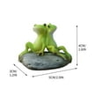 thumbnail image 2 of Frog decor Resin Garden Statue Decorative Frog Figurine, Resin Garden Ornament, Booknook Statue, Car Dashboard Decor with Mushroom Accent C, 2 of 2