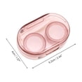 thumbnail image 3 of Unique Bargains 1 Set Contact Lens Case Simple Oval Lens Storage Case Red, 3 of 5