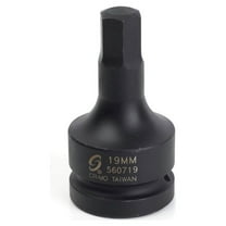 Sunex 560719 1-Piece 1 in. Drive 19 mm Hex Driver Socket