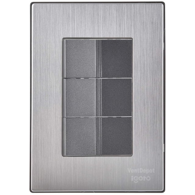 Apagador Inoxium3AOxford 1Pza Apagadorx3 125-250VCA 10A 50/60Hz Plateado/Oxford Acero Inoxidable/PC.
