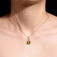 thumbnail image 3 of RYLOS Necklace Yellow Gold 14K Classic Designer Necklace Gemstone &  Diamonds Pendant with 18" Chain 9X7MM Tiger Eye November Birthstone Womens Jewelry Gold Necklace, 3 of 8