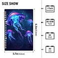 thumbnail image 3 of Glowing Jellyfish in Underwater Notebooks 1-subject Journal 60 Sheets A5 College Ruled Paper Detachable Ring 8.3"x5.7", 3 of 8