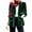 Dark Green, variant on CharmCyan Women’s Double Breasted Velvet Blazer Classic Notched Lapel Long Sleeve Jacket with Decorative Buttons for Office or Casual Wear Black L