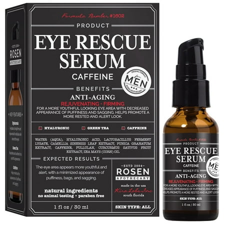 Rosen Apothecary Men’s Eye Rescue Serum for Youthful Looking Eye Area 1oz /