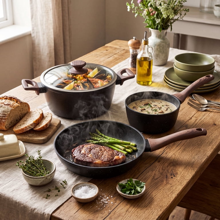 Kikcoin 34-Piece Nonstick Cookware and Bakeware Set photo 5