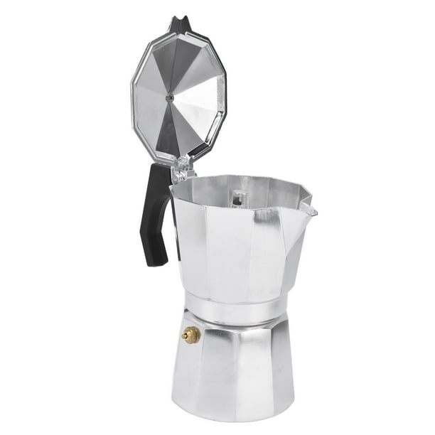 Cafetera para estufa, Olla de aluminio con forma octogonal de preparación ráspida para un sabor fuerte, fácil de usar con aislamiento térmico, no es adecuada para la lápiza