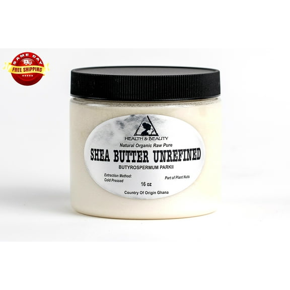 SHEA BUTTER UNREFINED IVORY ORGANIC RAW COLD PRESSED GRADE A GHANA 16 OZ, 1 LB