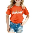 thumbnail image 4 of Crop Tops pour Enfants 9-10 Filles Manches Longues pour Anniversaire d'Enfants T-Shirt à Manches Courtes Col Rond Été Coupe Décontractée Basique, 4 of 4