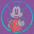 thumbnail image 2 of Girl's Mickey & Friends Distressed Retro Circle  Graphic Tee Purple Berry Medium, 2 of 4