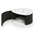 thumbnail image 6 of Furniture of America Talo Fluted Pedestal Triangle Storage Coffee Table, White Marble and Black, 6 of 21