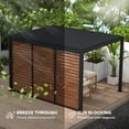 thumbnail image 3 of Mirador 111S Takasho Outdoor Pergola Aluminum Deco Wall Panorama 1/3 13' Side, Wood Grain (Not Pergola), 3 of 6